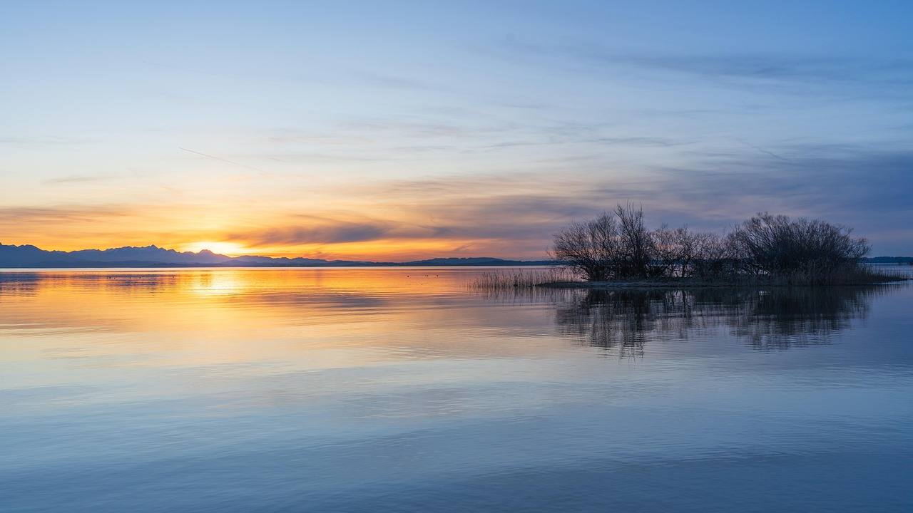 Impression aus dem Segelrevier Chiemsee, Oberbayern (Chiemgau)